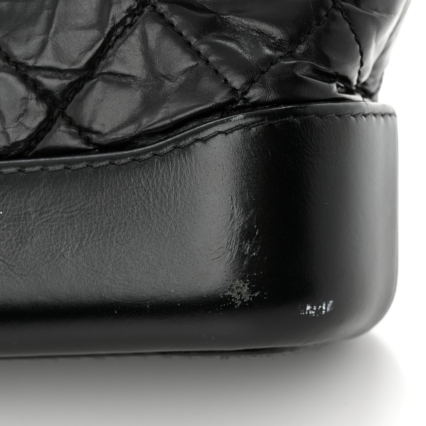 Aged Calfskin Quilted Small Gabrielle Hobo Black