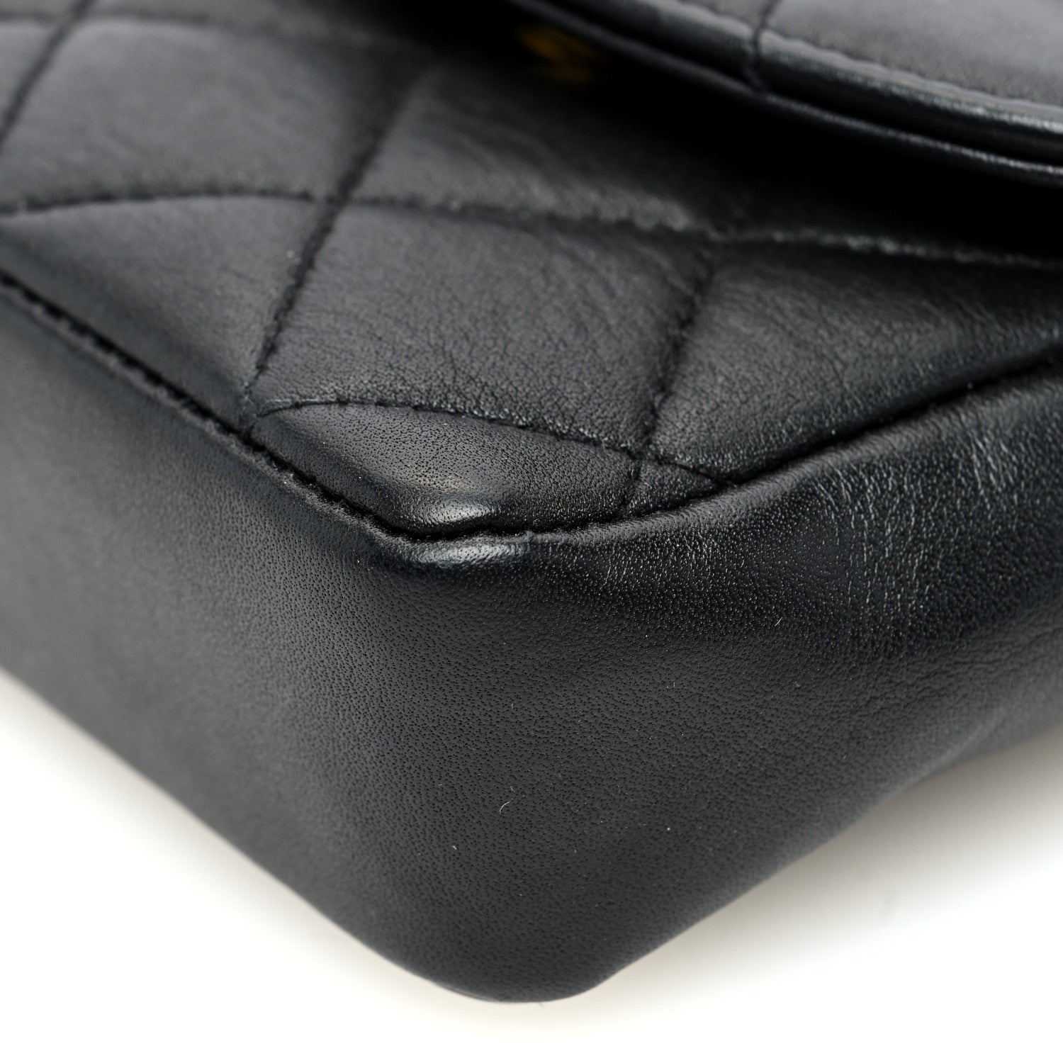 Chanel Lambskin Quilted Chain Mini Flap Belt Bag 75 30 Black 9 of 9