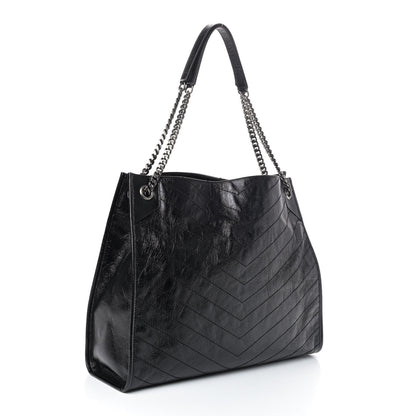 Saint Laurent Crinkled Calfskin Matelasse Monogram Niki Shoulder Bag Black 2 of 4