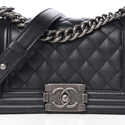 Chanel Caviar Quilted Small Boy Flap Black 10 of 11