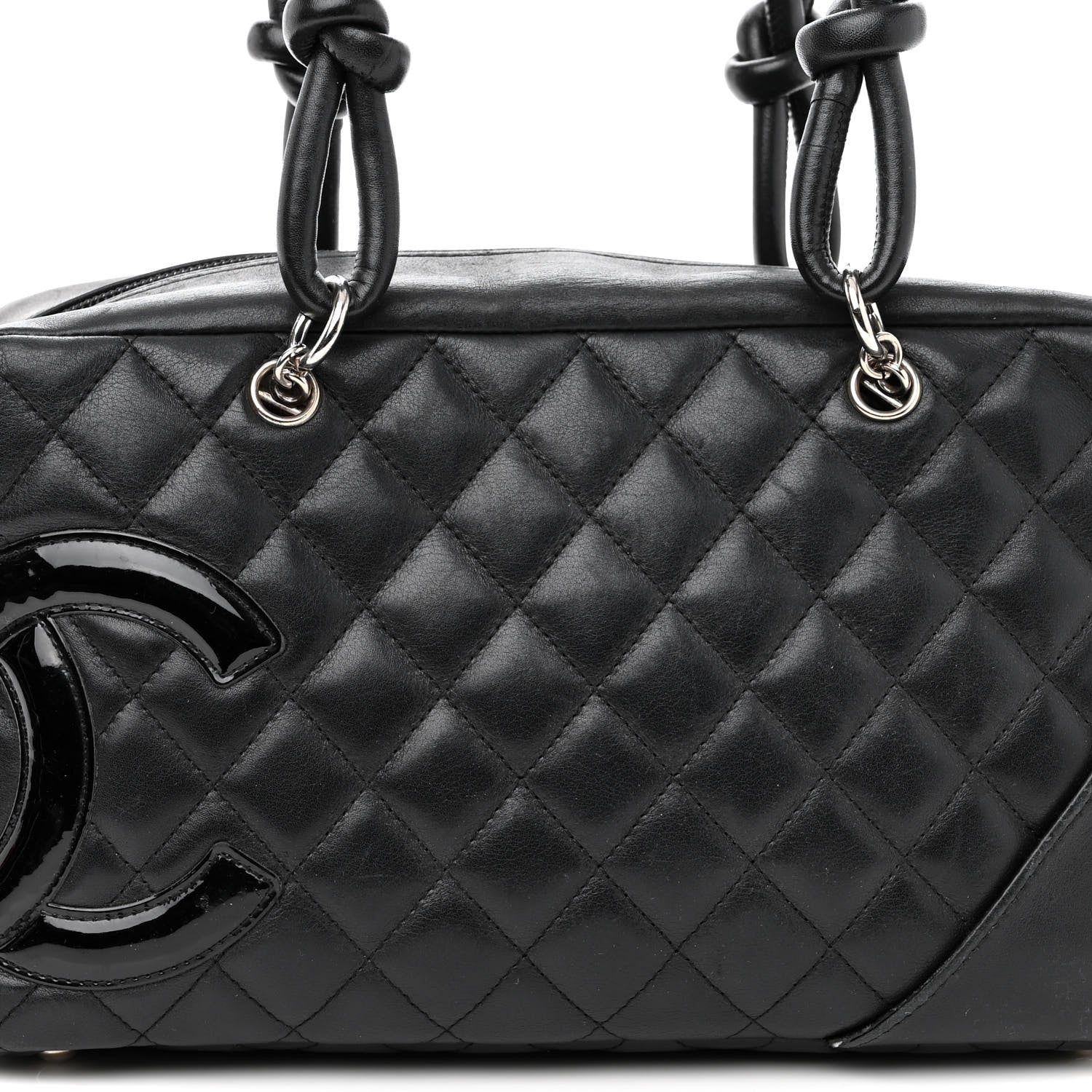 Chanel Calfskin Quilted Large Cambon Bowler Black 8 of 13
