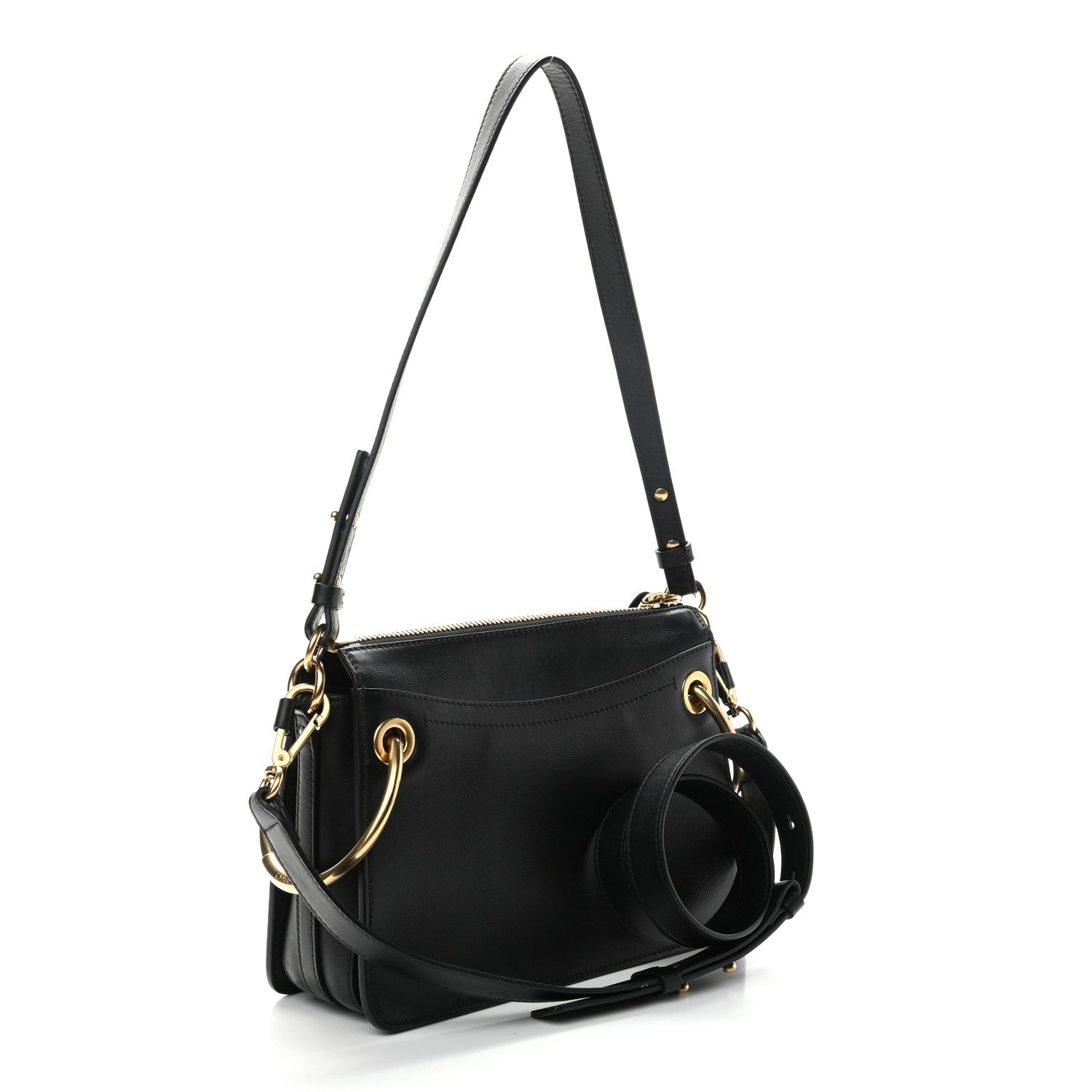 Chloe Calfskin Suede Small Roy Bag Black 3 of 11