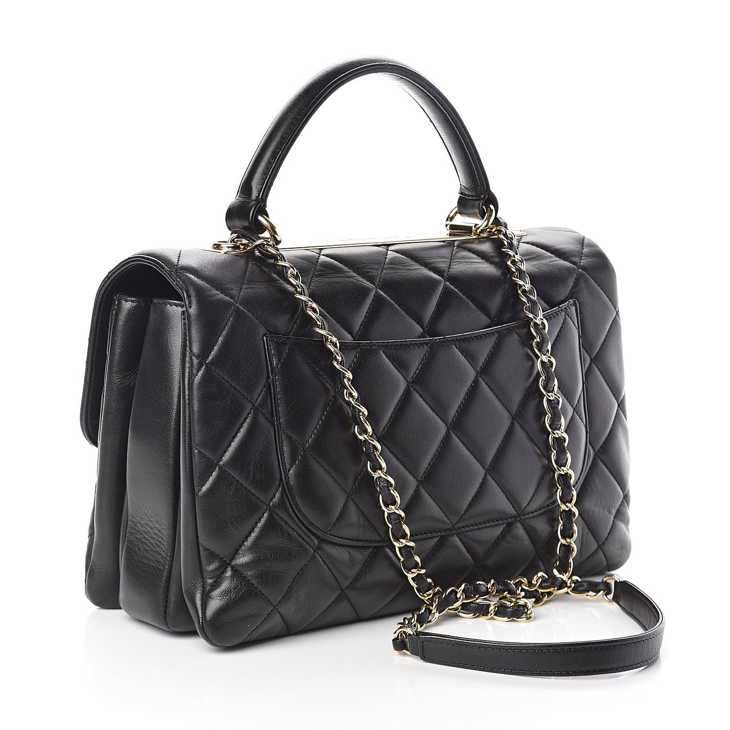 Chanel Lambskin Quilted Medium Trendy CC Flap Dual Handle Bag Black 3 of 10