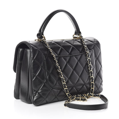 Chanel Lambskin Quilted Medium Trendy CC Flap Dual Handle Bag Black 3 of 10