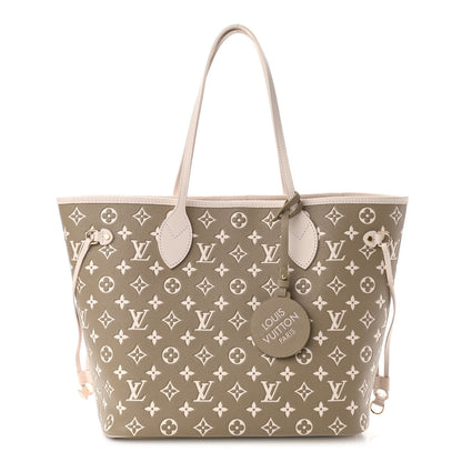 Louis Vuitton Empreinte Monogram Spring In The City Neverfull MM Kaki Beige Cream 3 of 11