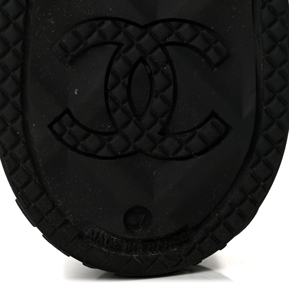 Chanel Caoutchouk CC High Boots 37 Black 7 of 9