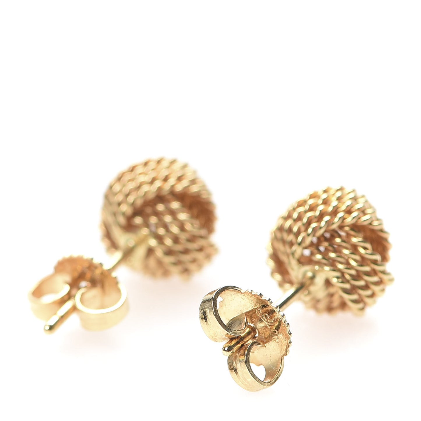 18K Yellow Gold Twist Knot Earrings