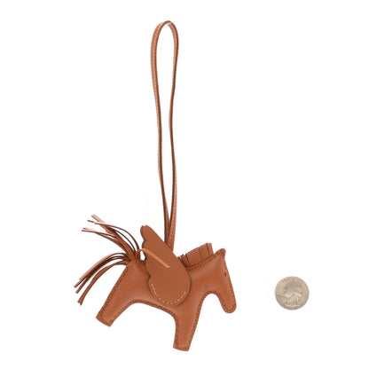 Hermes Milo Lambskin Swift Grigri Rodeo Pegase Horse Bag Charm PM Gold 2 of 5