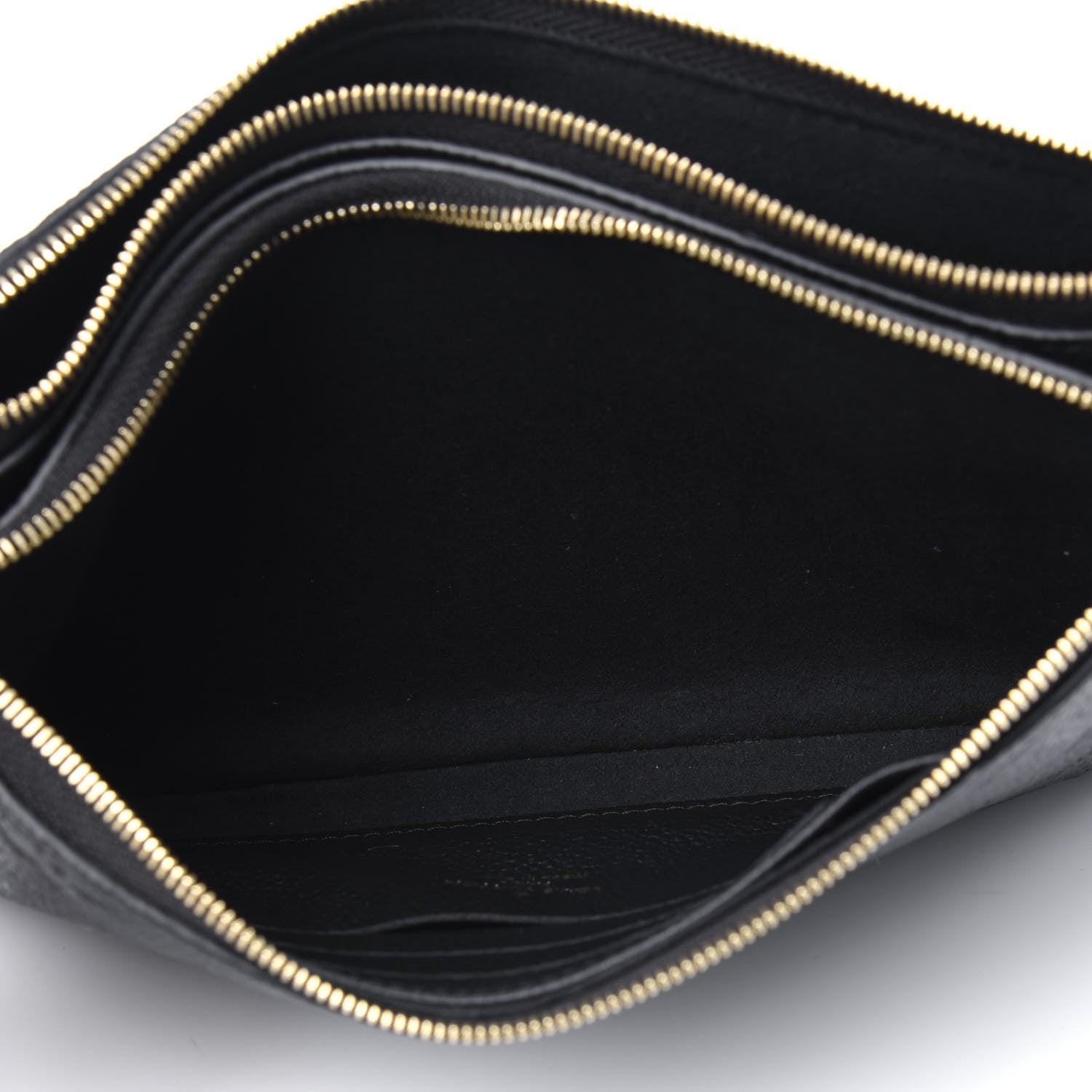Louis Vuitton Empreinte Double Zip Pochette Black 5 of 9