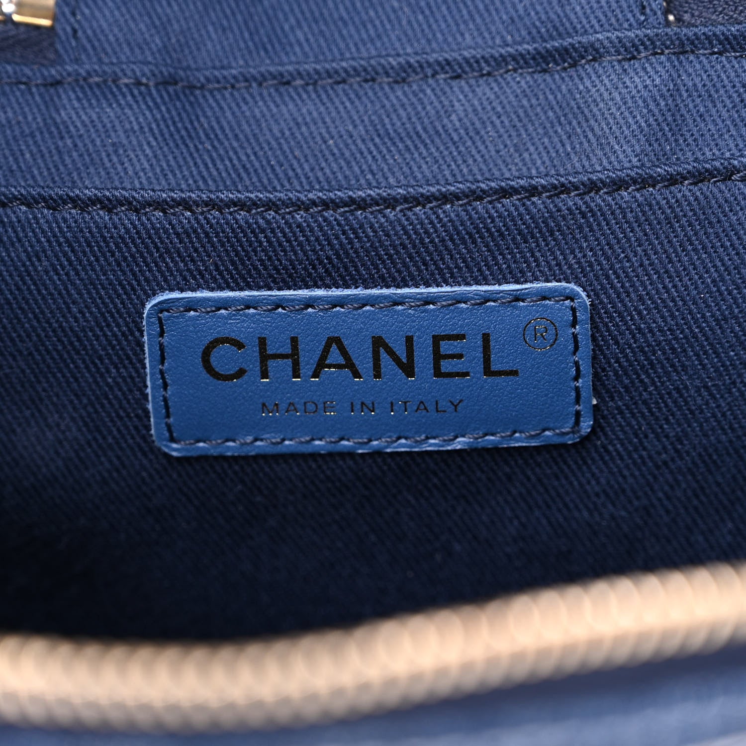 Chanel Denim Quilted Denim Trip Vanity Cosmetic Case Blue 6 of 10