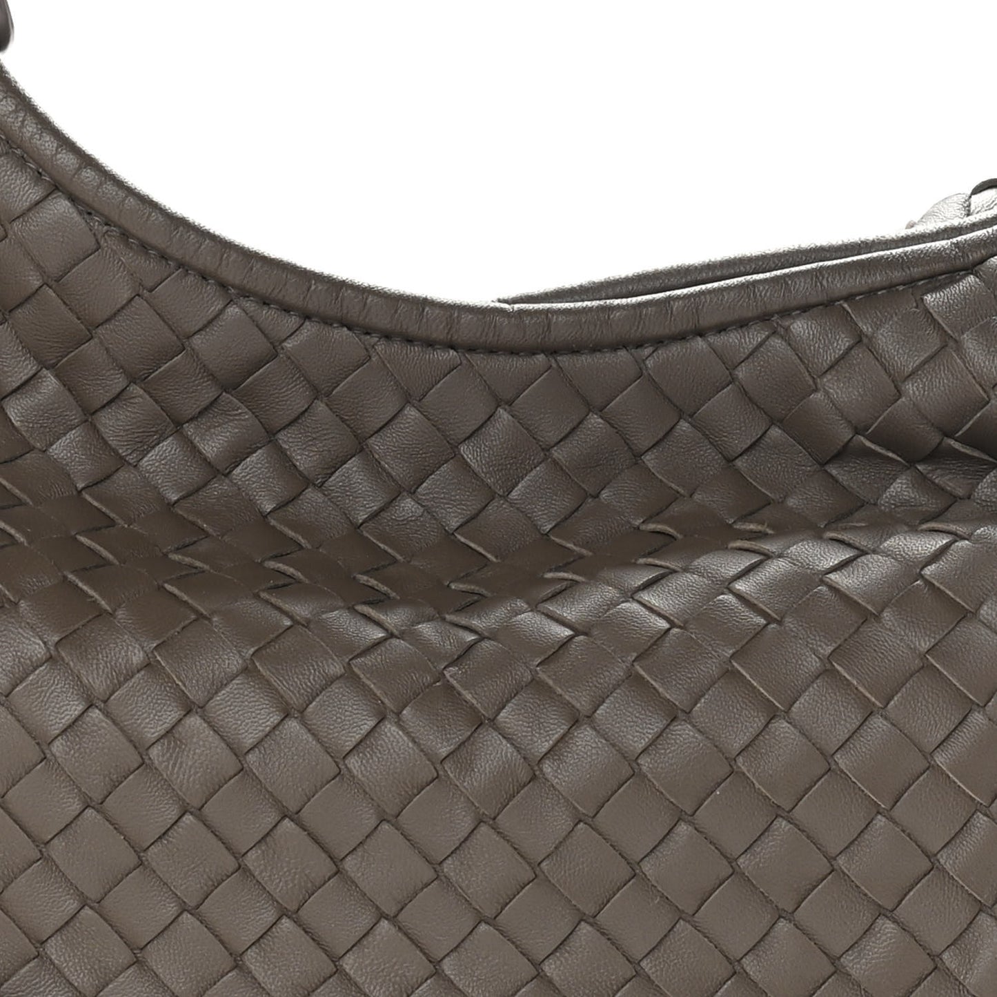 Nappa Intrecciato Medium Veneta Hobo Grey