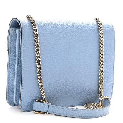 Gucci Dollar Calfskin Small Interlocking G Shoulder Bag Mineral Blue 3 of 12