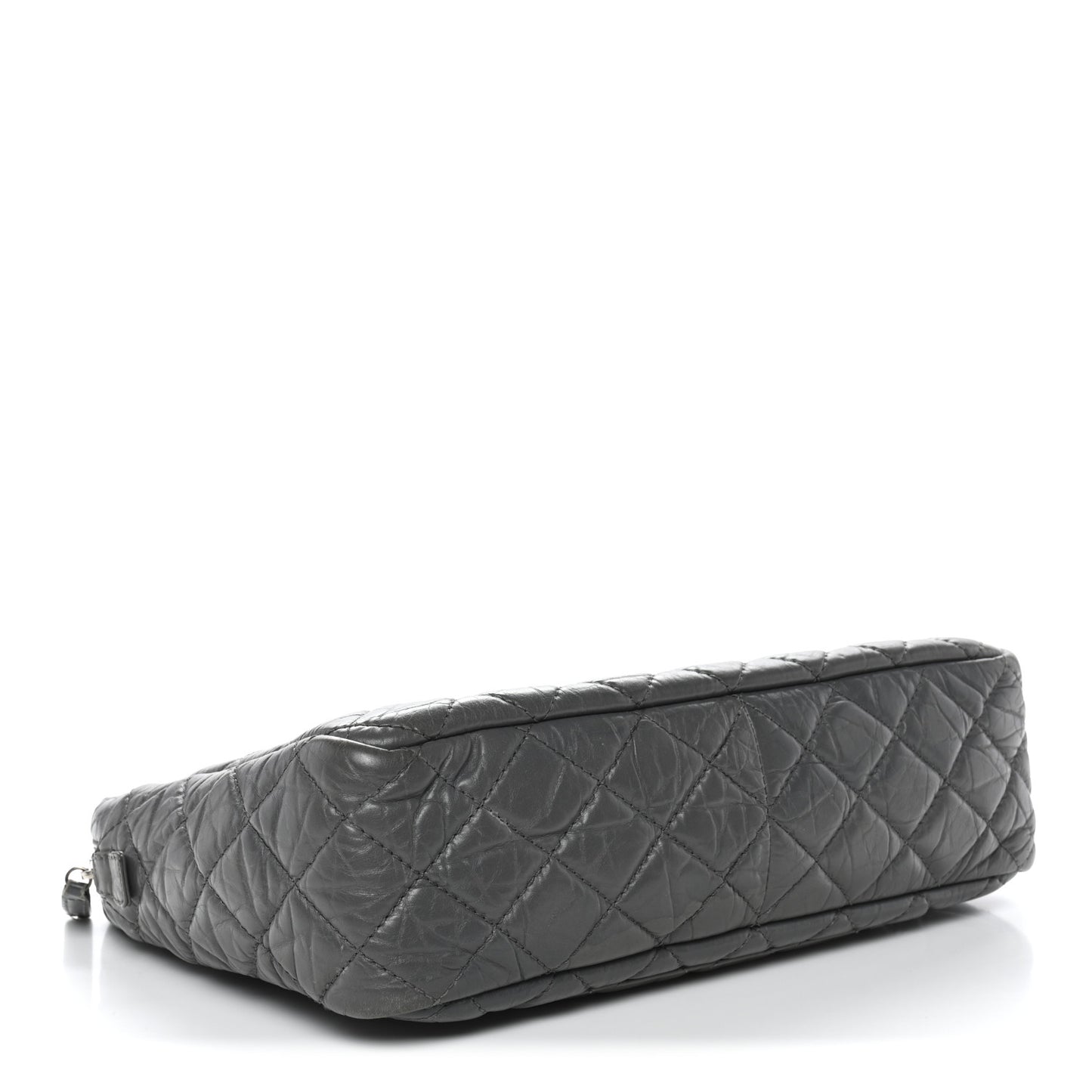 Aged Calfskin Quilted Large Reissue Camera Case Grey