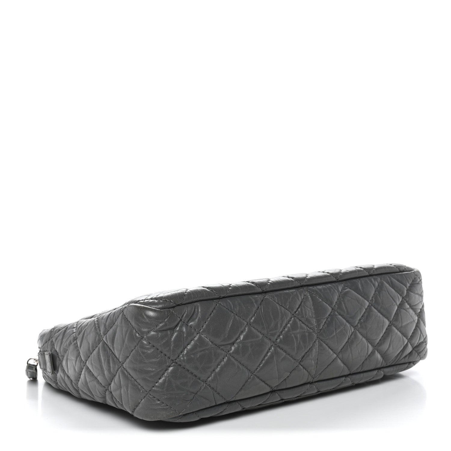 Chanel Aged Calfskin Quilted Large Reissue Camera Case Grey 4 of 12