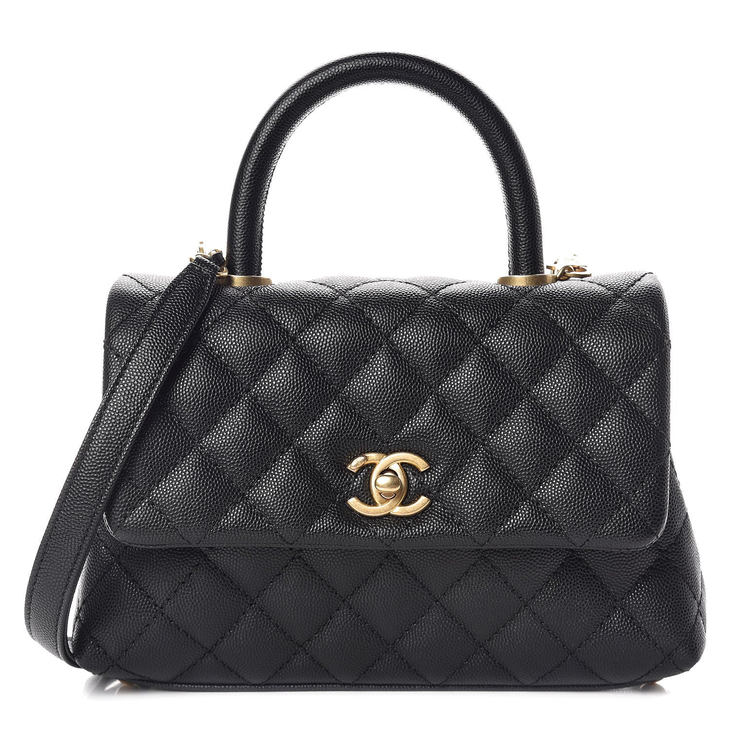 Chanel Caviar Quilted Mini Coco Handle Flap Black 1 of 10