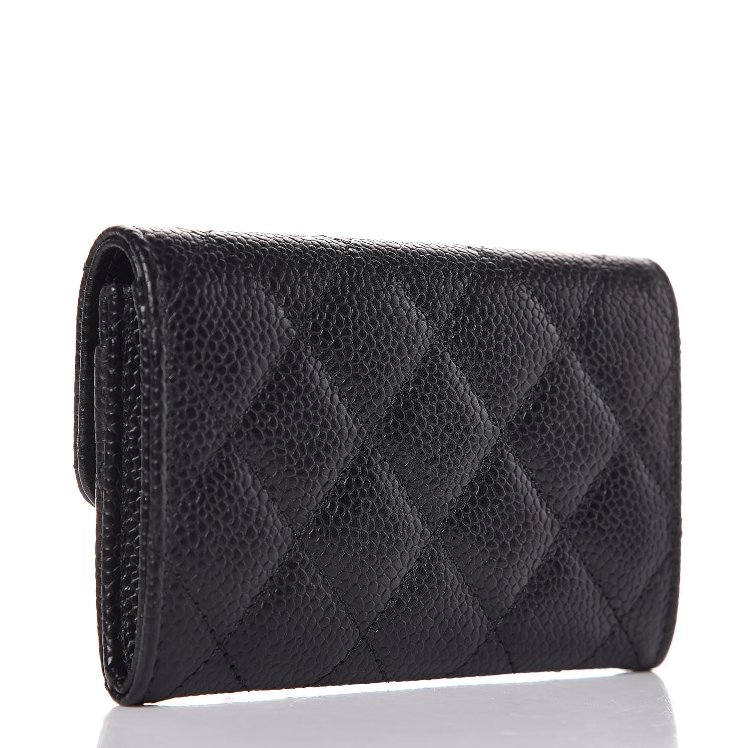 Chanel Caviar Quilted Flap Card Holder Black 3 of 9