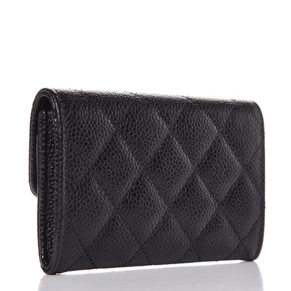 Chanel Caviar Quilted Flap Card Holder Black 3 of 9