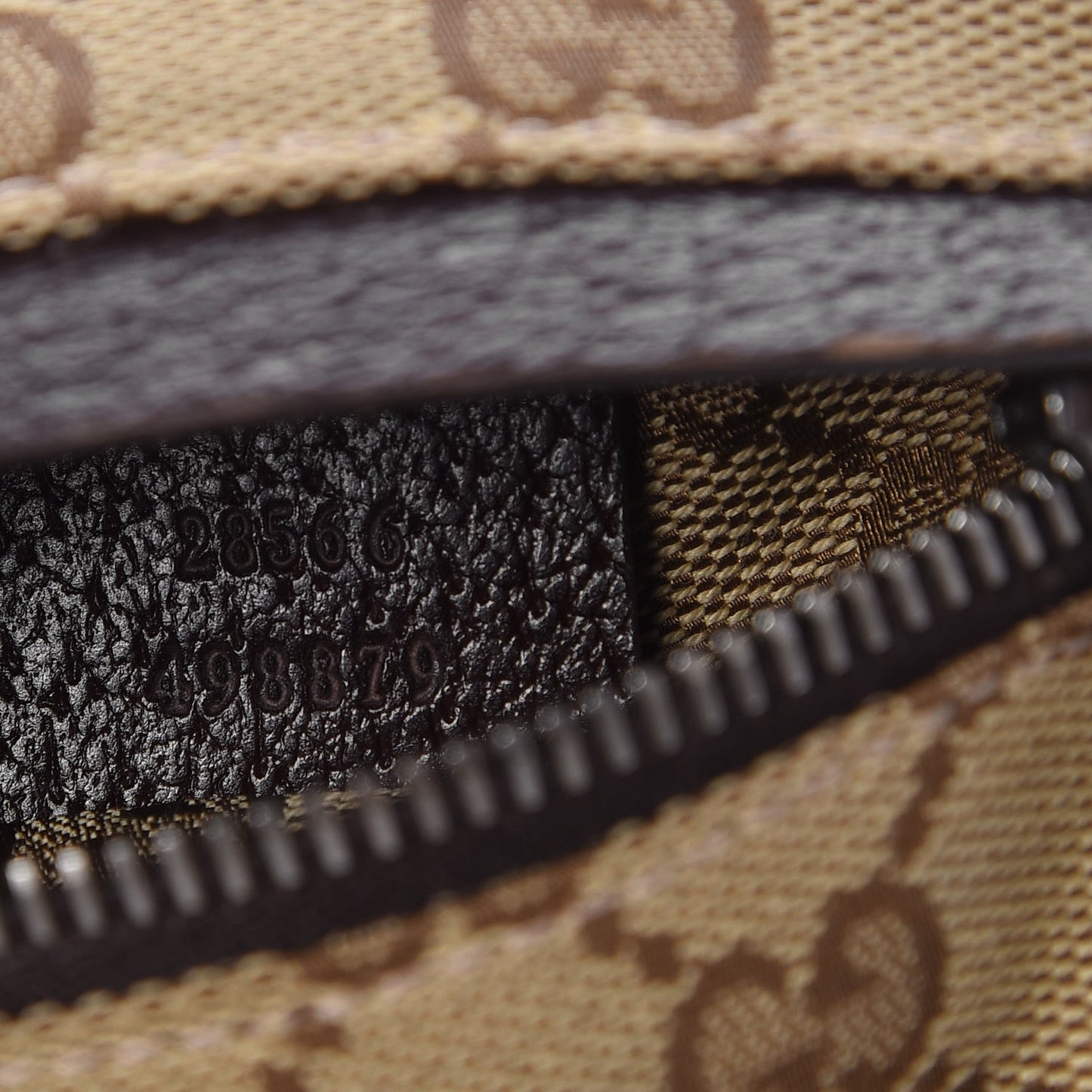 GG Monogram Web Double Pocket Belt Bag Dark Brown