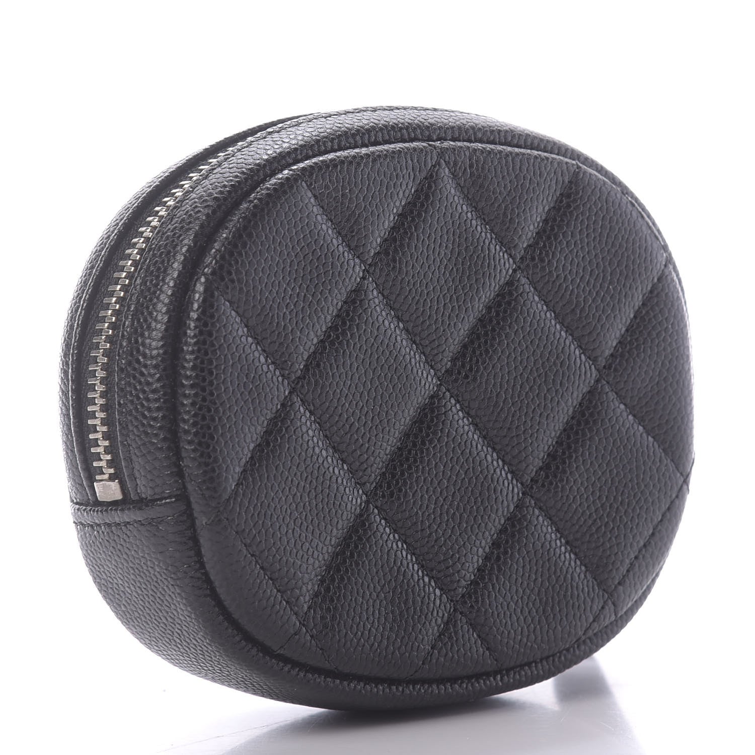 Chanel Caviar Quilted Zip Around Classic Coin Purse Black 3 of 9