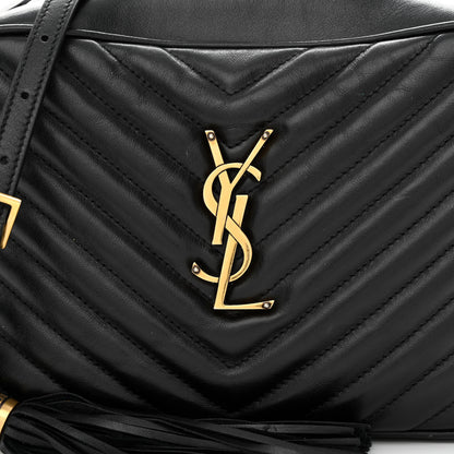 Saint Laurent Calfskin Matelasse Monogram Lou Camera Bag Black 8 of 12