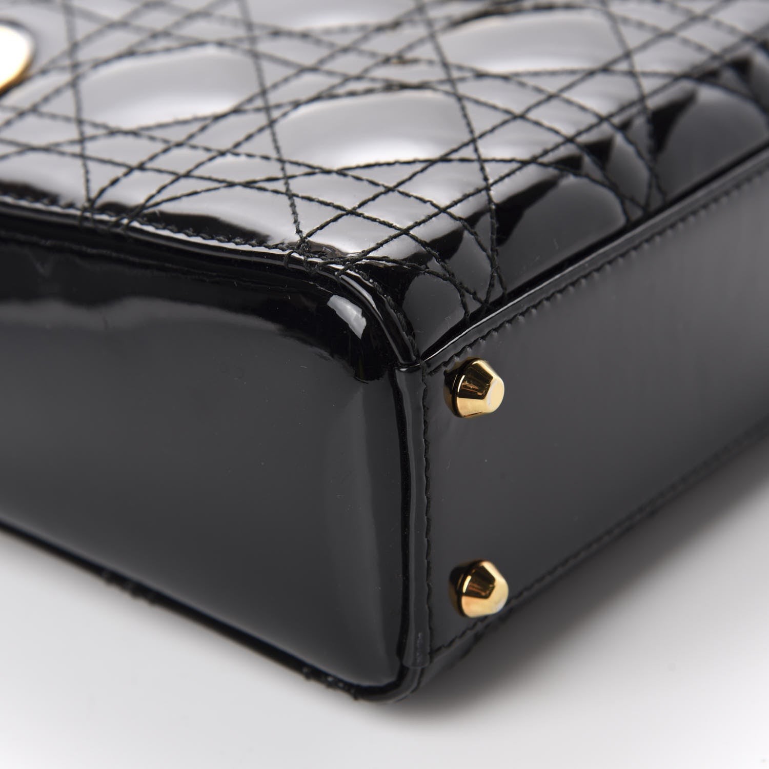 Christian Dior Patent Cannage Mini Lady Dior Black 5 of 11