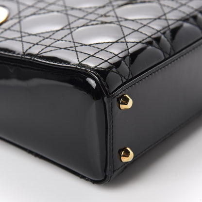 Christian Dior Patent Cannage Mini Lady Dior Black 5 of 11