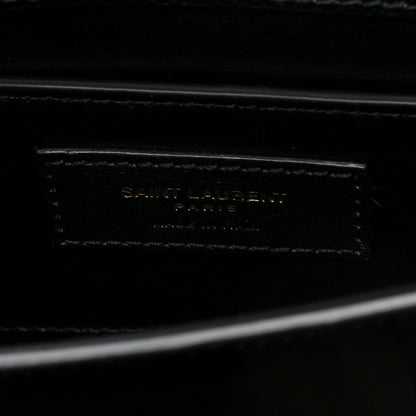 Saint Laurent Grain de Poudre Mini Classic Monogram Cassandra Top Handle Black 6 of 9
