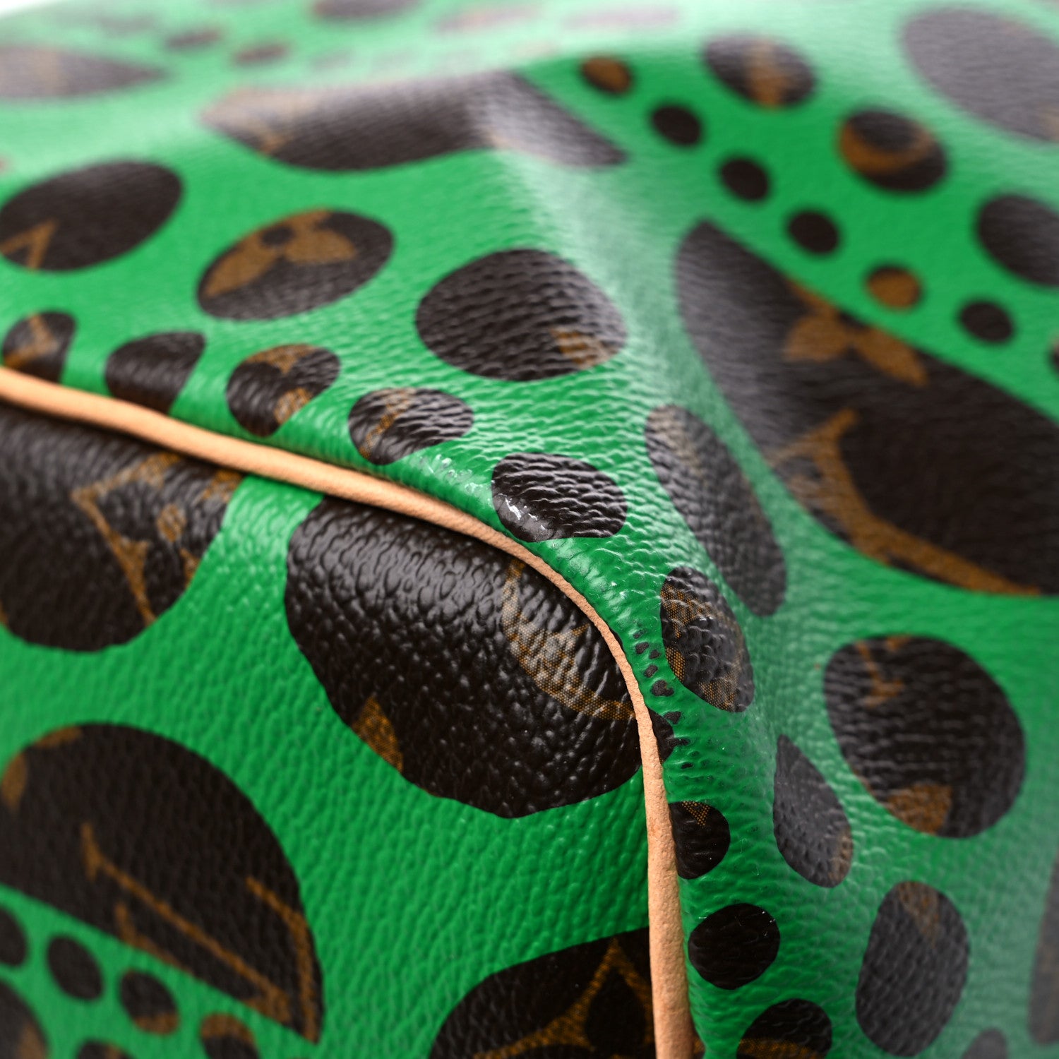 Louis Vuitton Monogram Kusama Pumpkin Dots Keepall Bandouliere 55 Green 8 of 12
