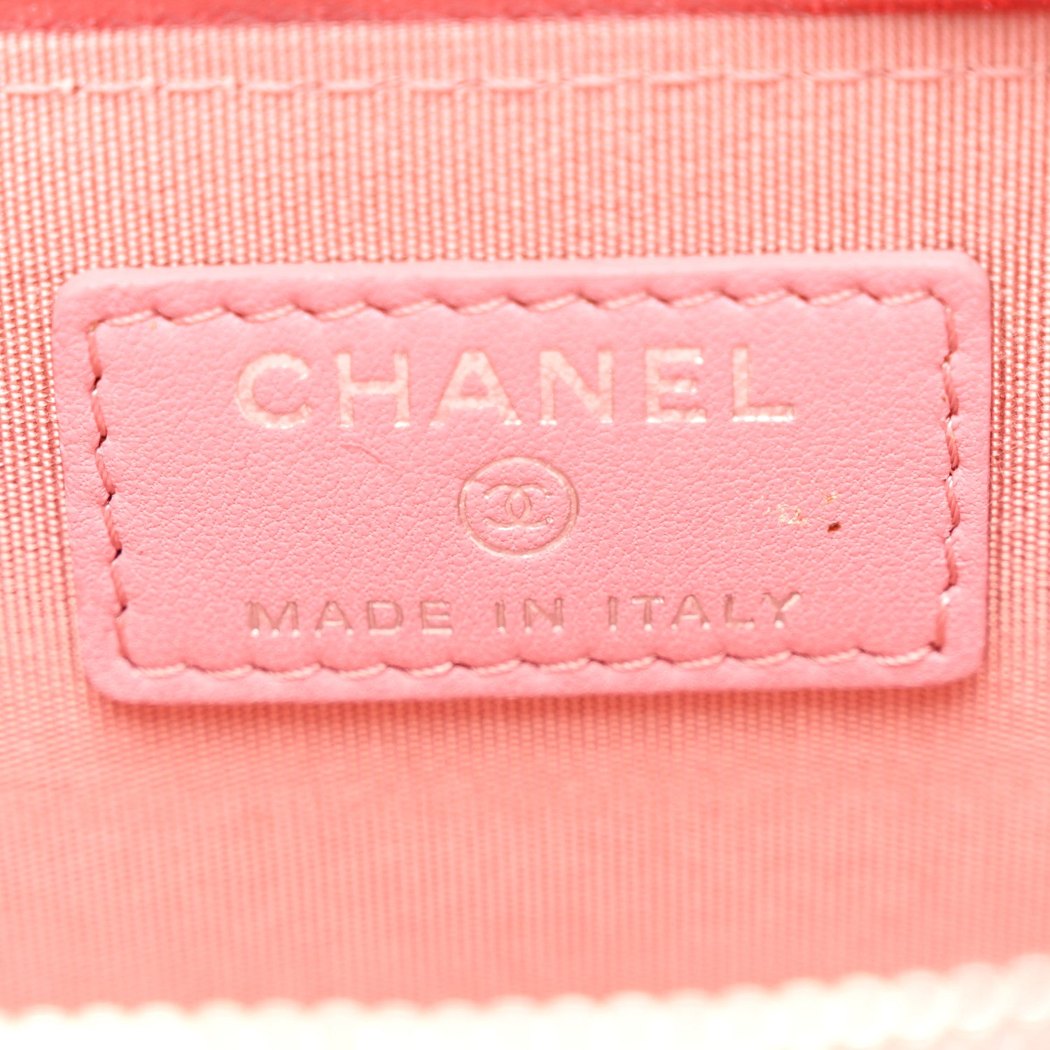 Chanel Lambskin Camellia Embossed Key Holder Case Pink 6 of 7
