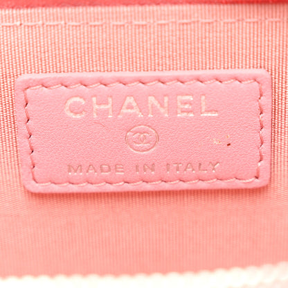Chanel Lambskin Camellia Embossed Key Holder Case Pink 6 of 7