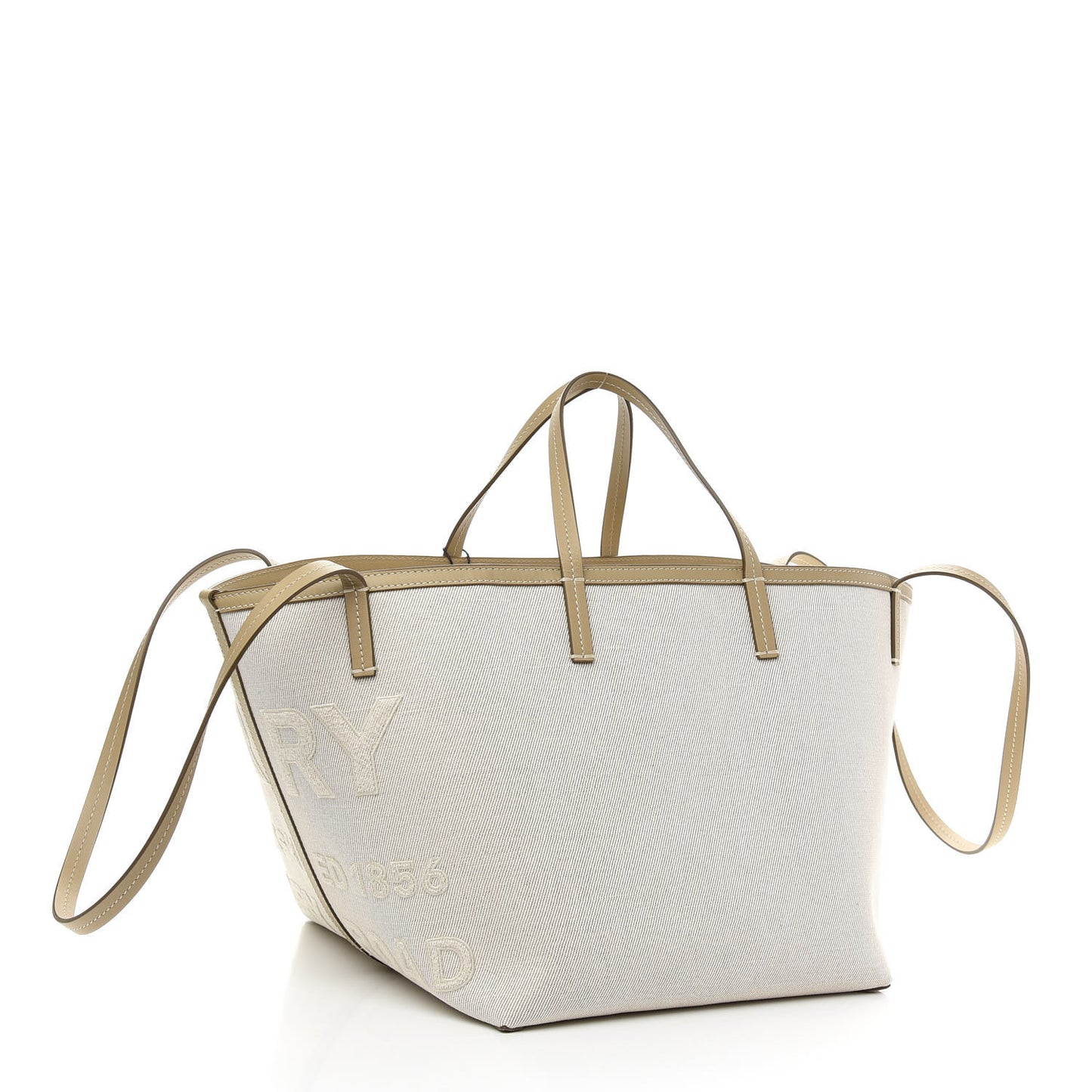 Cotton Canvas Mini Logo Horseferry Tote Bag Off White