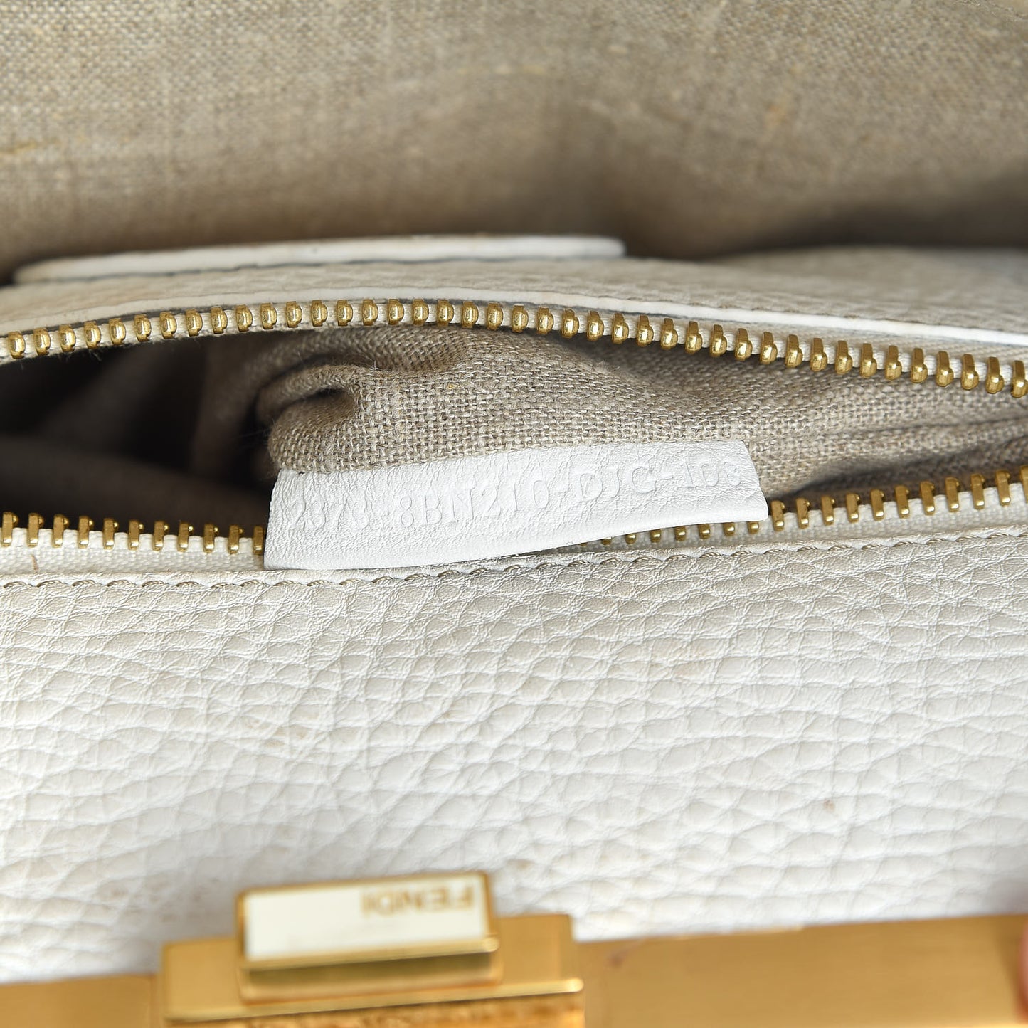 Corda Zucca Large Peekaboo Iconic Satchel White