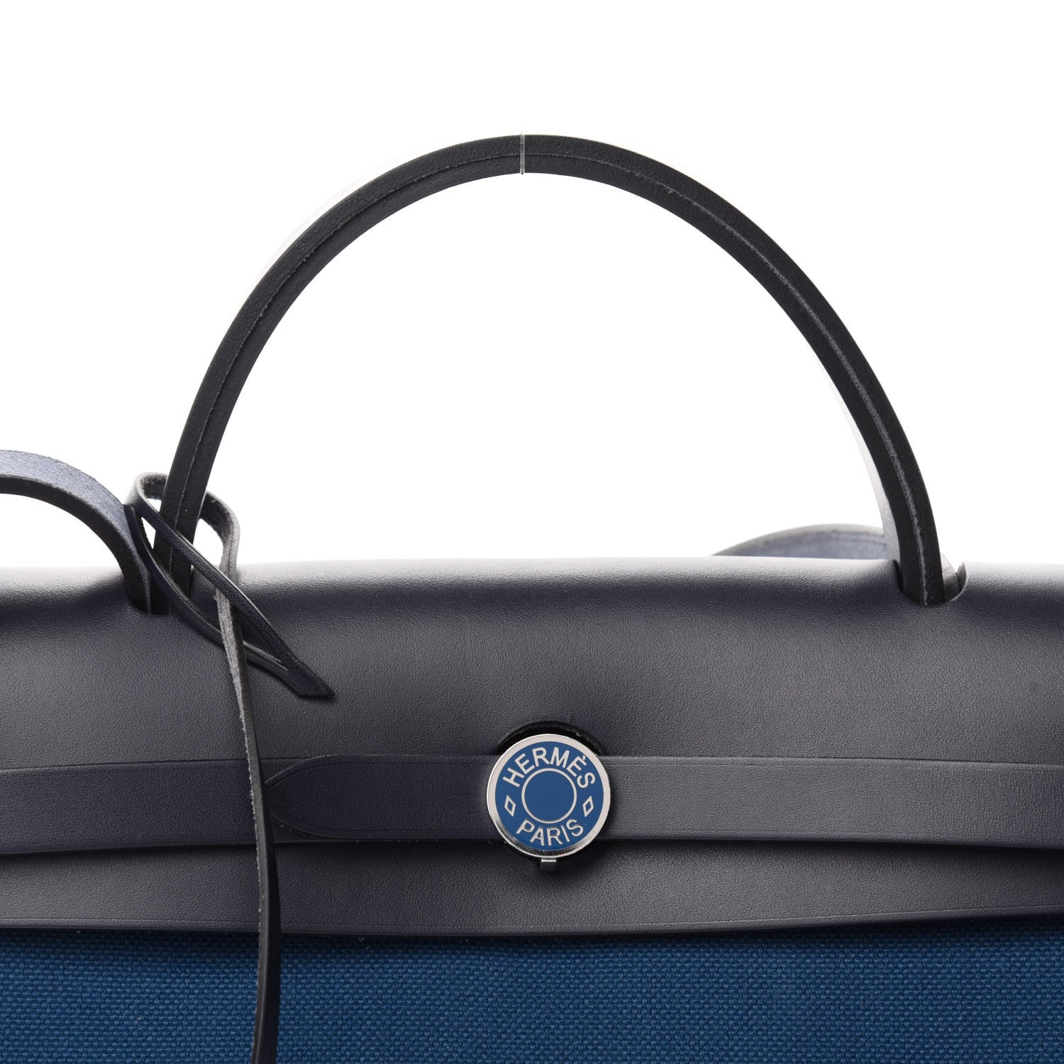 Hermes Military Toile Vache Hunter Herbag Zip PM 31 Deep Blue Indigo 9 of 10