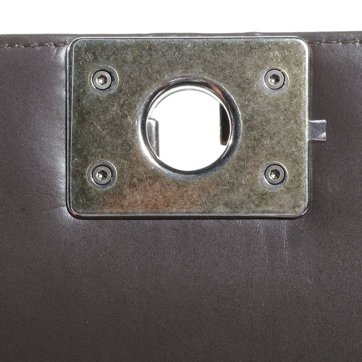 Calfskin Large Boy Flap Black Brown