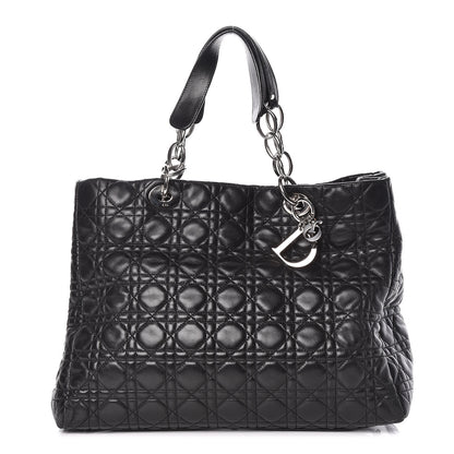 Christian Dior Lambskin Cannage Large Dior Soft Shopping Tote Black 1 of 15
