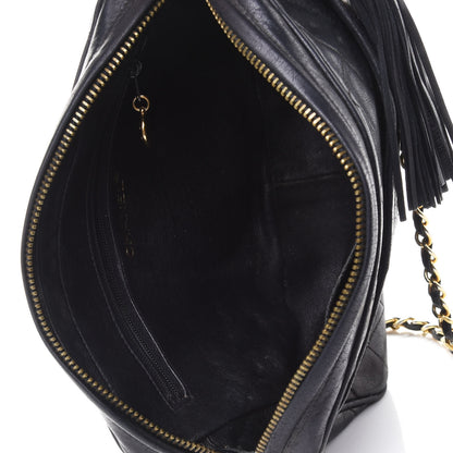 Chanel Lambskin Quilted CC Tassel Camera Case Black 4 of 4
