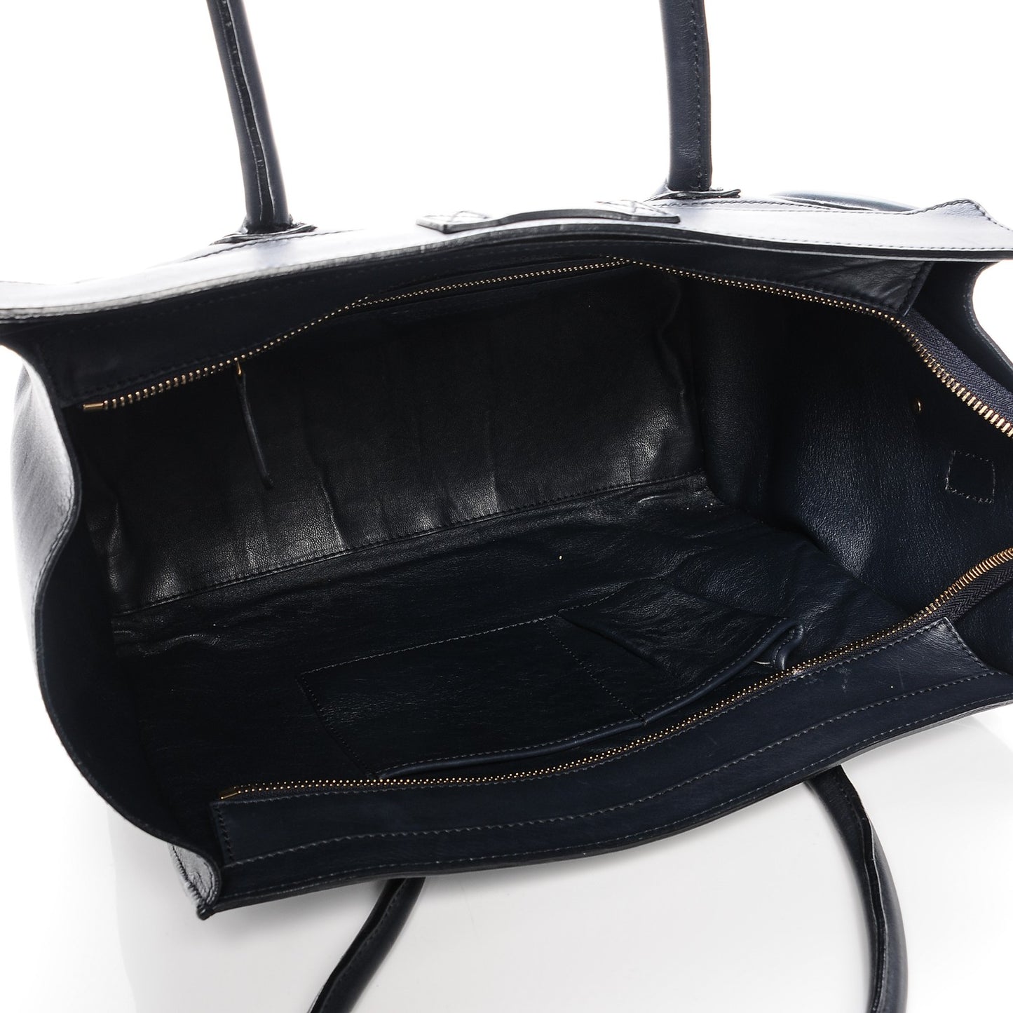 Smooth Calfskin Shoulder Luggage Navy