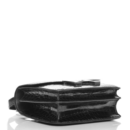 Hermes Shiny Niloticus Crocodile Constance 24 Bleu Marine 4 of 13