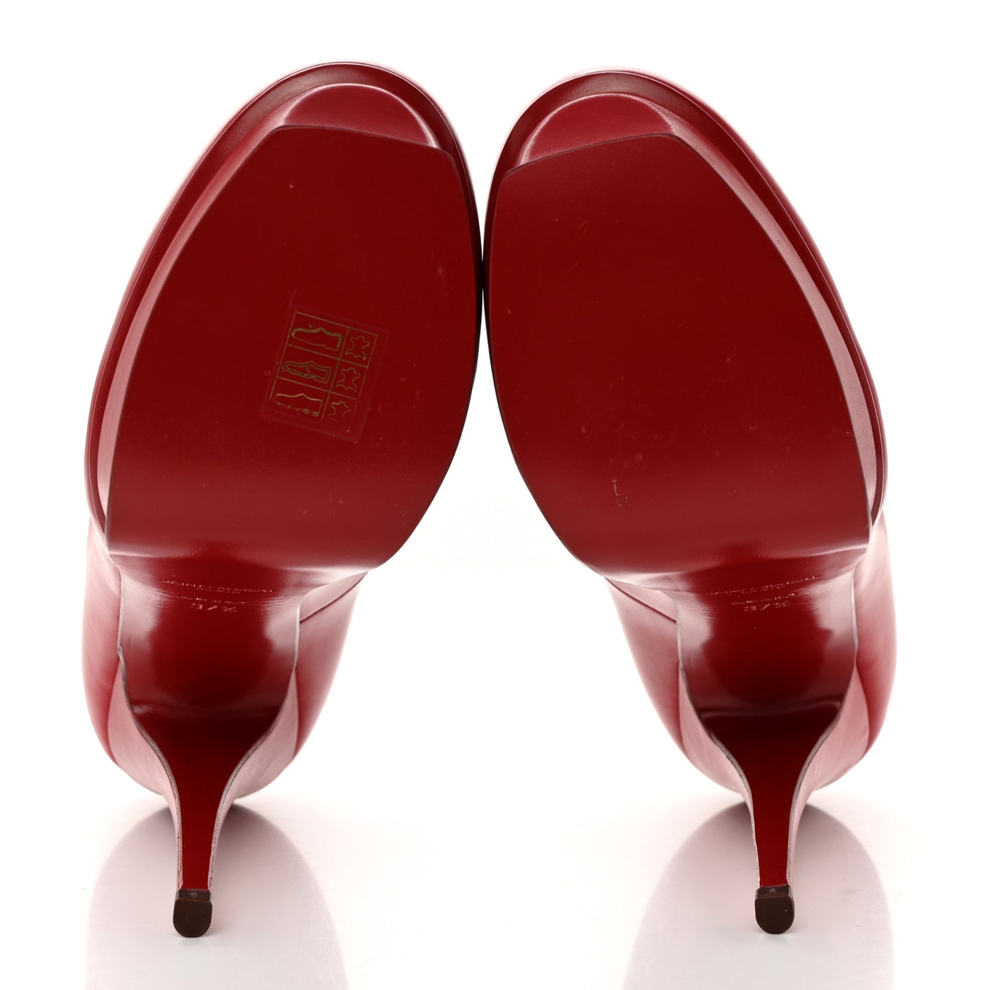 Seta Calfskin Tribute 105 Platform Pumps 37.5 Rouge Orient
