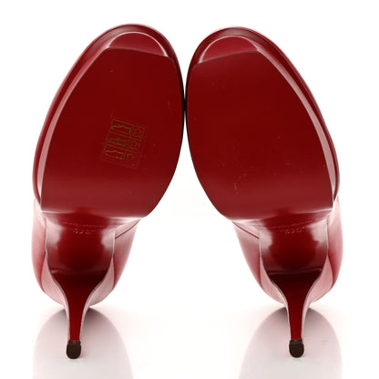 Saint Laurent Seta Calfskin Tribute 105 Platform Pumps 37.5 Rouge Orient 5 of 8