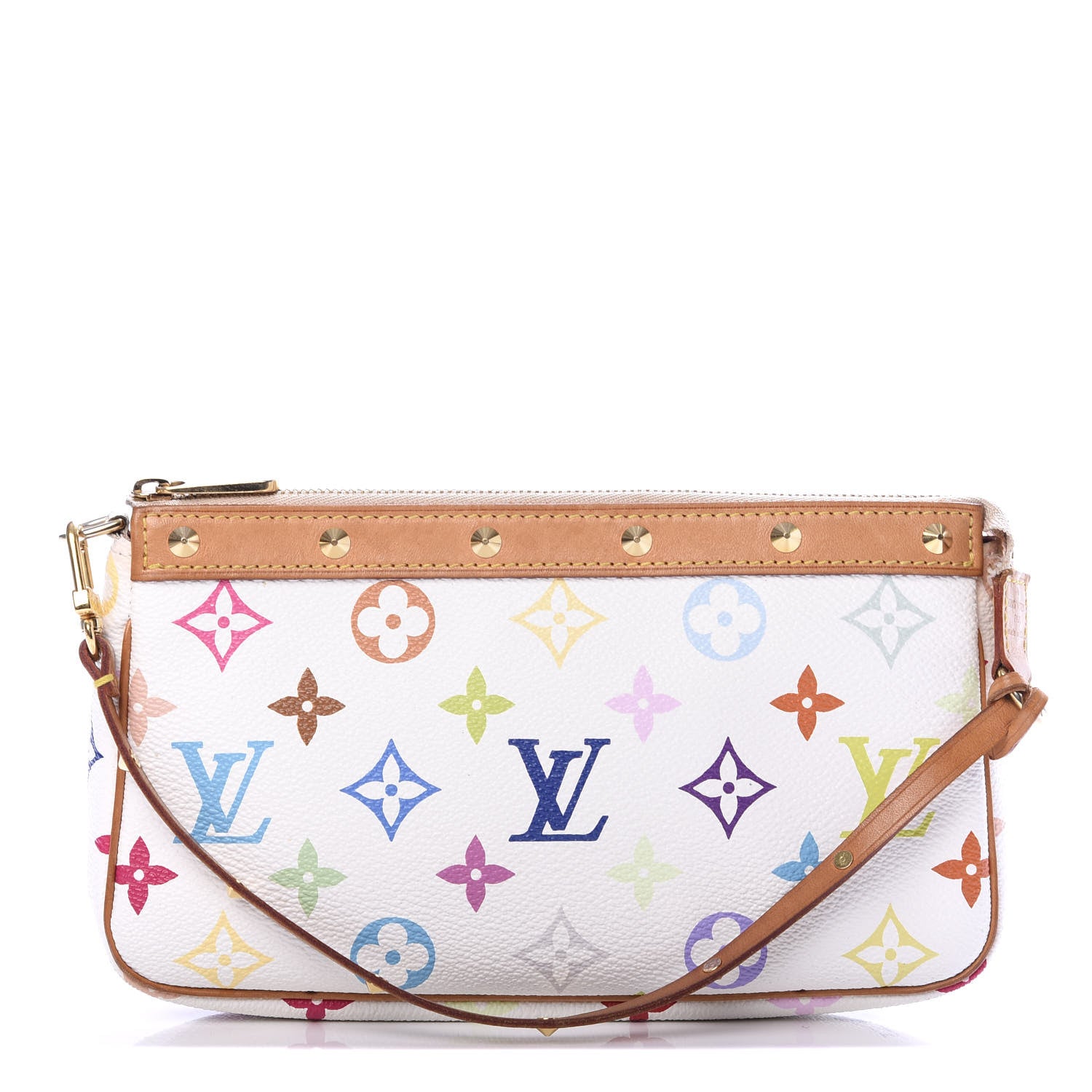 Louis Vuitton Monogram Multicolor Pochette Accessories White 1 of 11