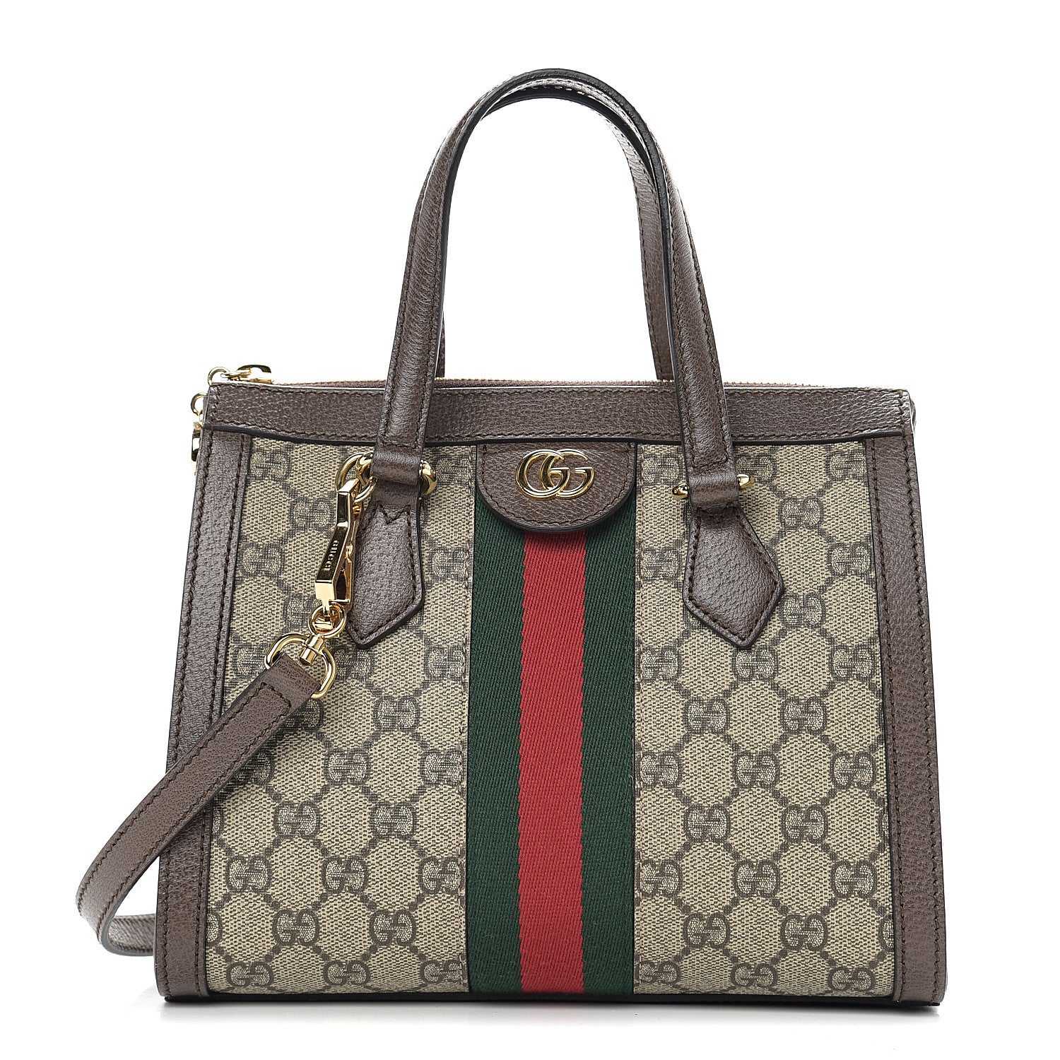 Gucci GG Supreme Monogram Small Ophidia Tote Bag Brown 1 of 9