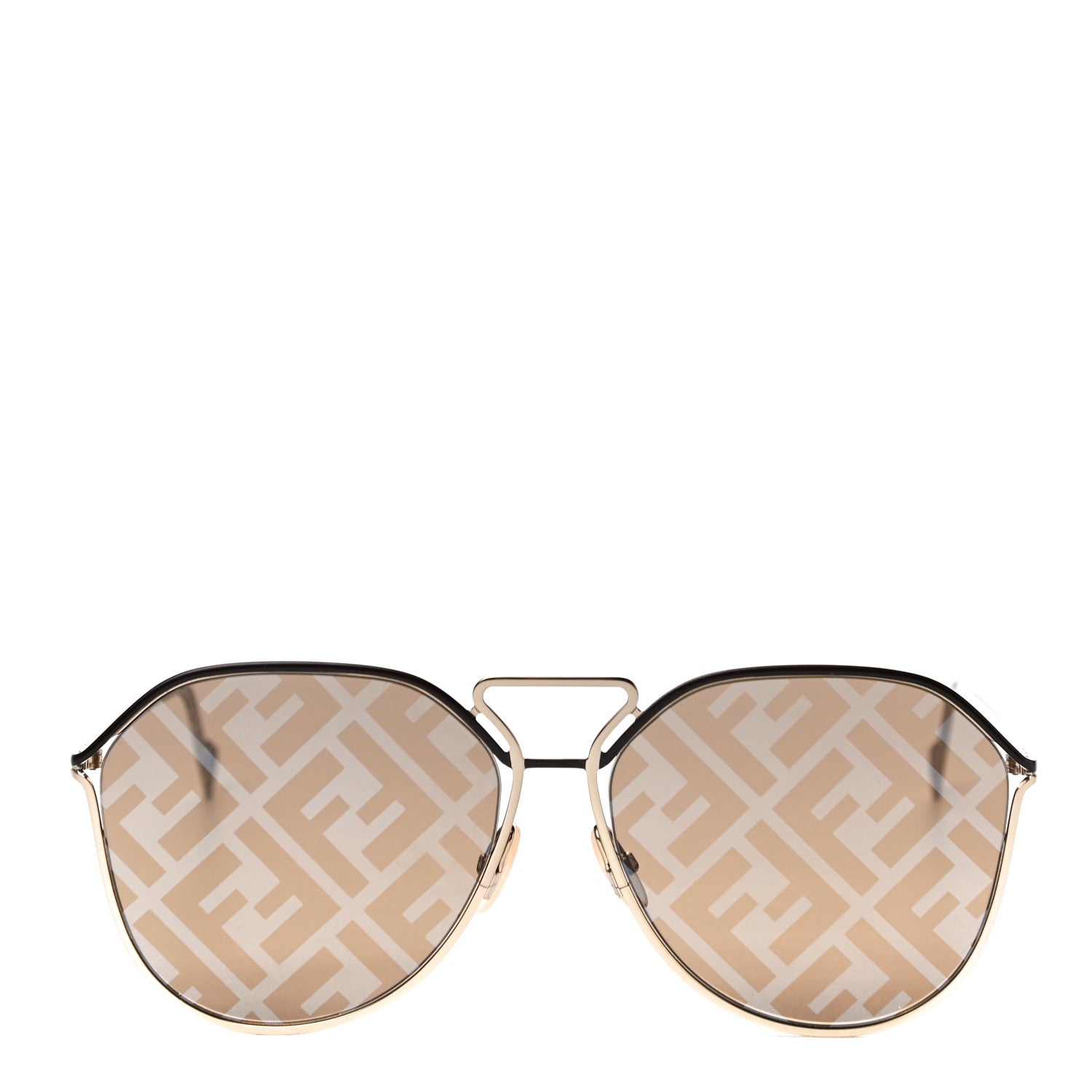 Fendi Metal Aviator Sunglasses FFM0071/S Gold 4 of 7