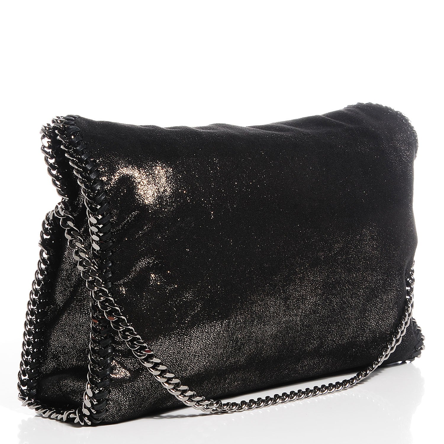 Stella McCartney Faux Leather Falabella Chamois Foldover Big Tote Ruthenium 3 of 8
