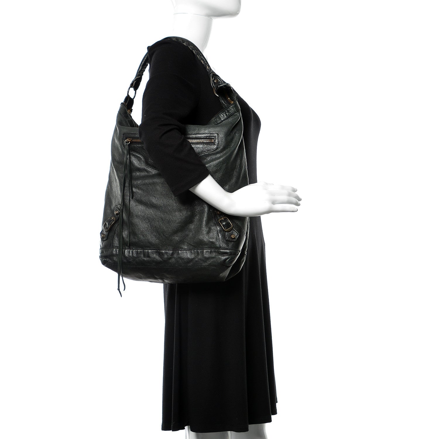 Balenciaga Agneau Classic Hardware Day Hobo Black 2 of 17