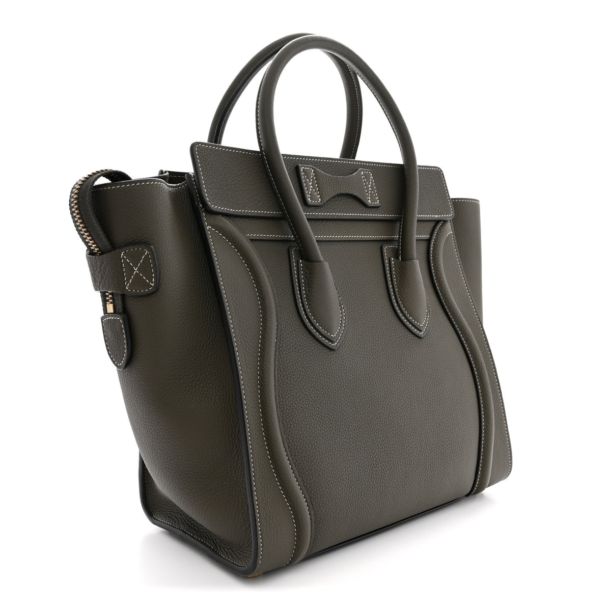 Drummed Calfskin Micro Luggage Souris