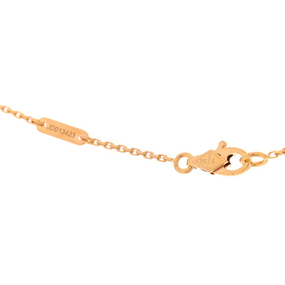 Van Cleef & Arpels 18K Rose Gold Carnelian Sweet Alhambra Pendant Necklace 4 of 6
