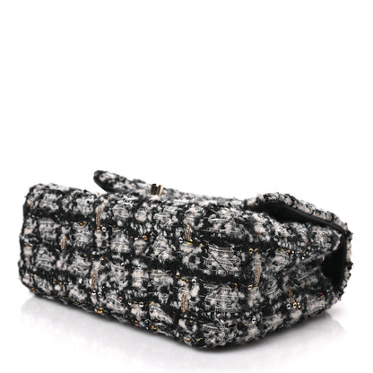 Chanel Glittered Tweed Quilted Mini Rectangular Flap Navy Blue 8 of 9