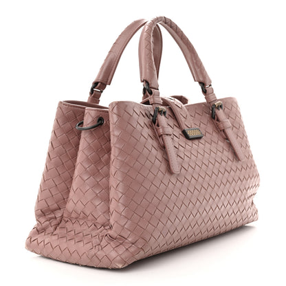Bottega Veneta Light Calfskin Intrecciato Small Roma Deco Rose 3 of 16