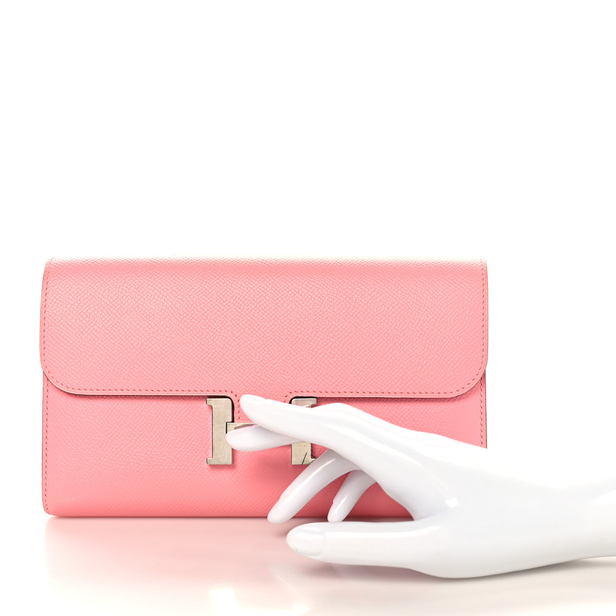 Hermes Epsom Constance Long Wallet Rose Confetti 2 of 7